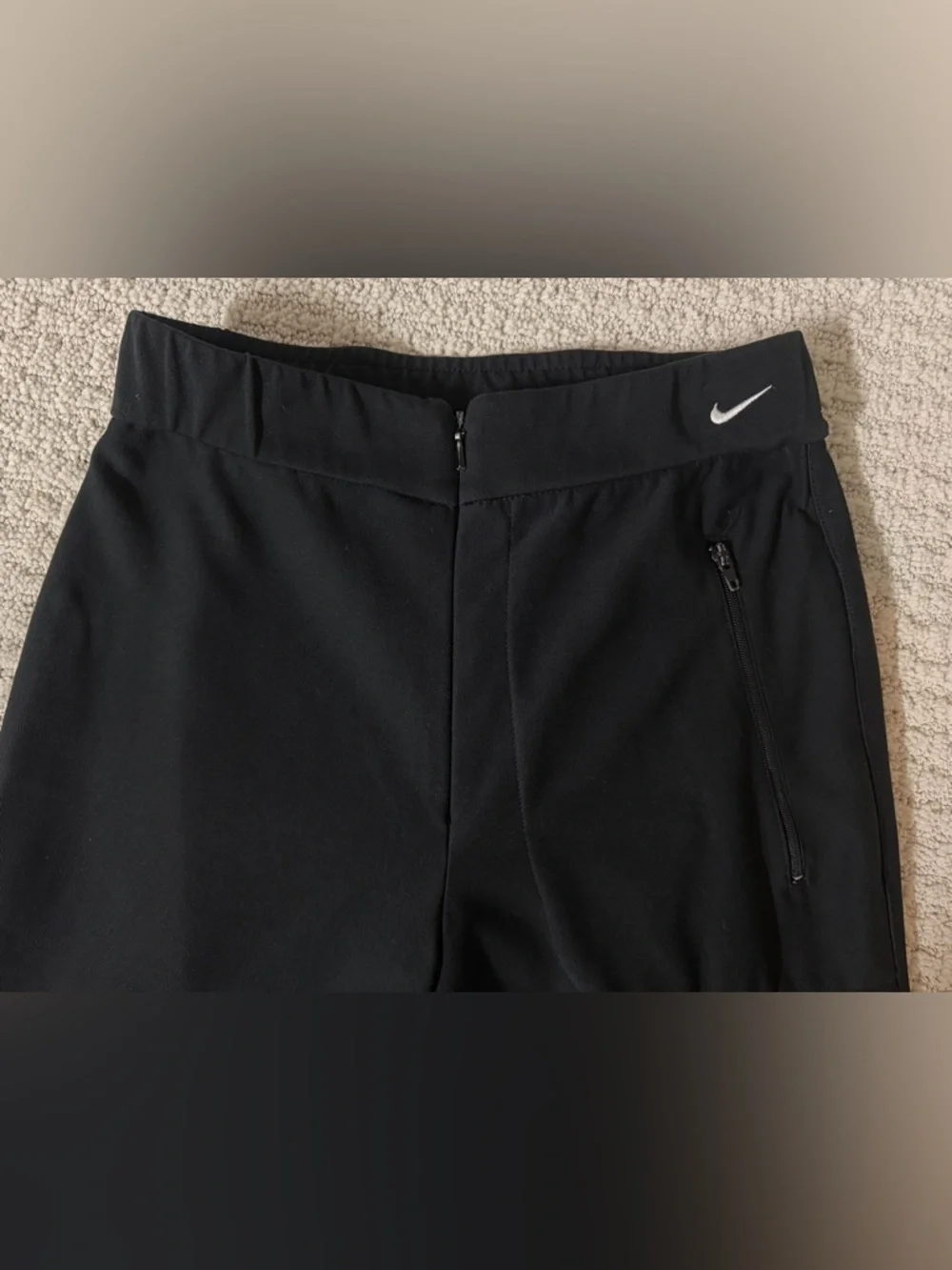 Nike Black Straight-Leg Performance Pants with Zip Pocket